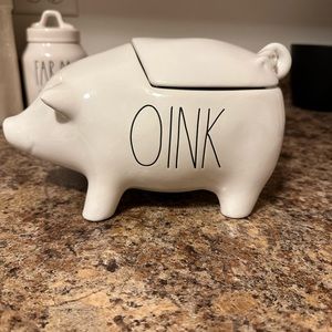 Rae Dunn Pig Oink Cookie Jar - Brand New